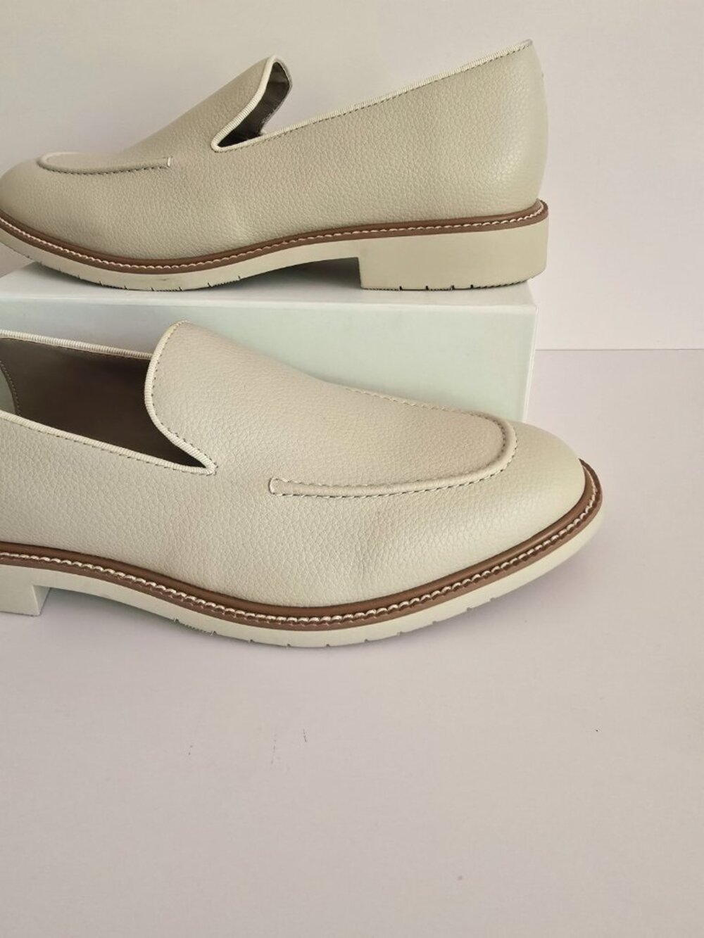 Matt And Nat Alman Faux Leather Slip On Loafers 8 41 Light Tan Beige Mens Shoes - Picture 2 of 10